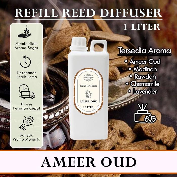 Promo Refill Reed Diffuser 1 Liter Aroma Oud Isi Ulang Reed Diffuser ...