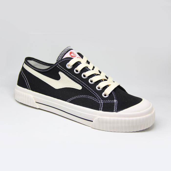 Gambar SPEED -  New Vintage Lo 1  Hitam Putih - Sepatu Sneakers Casual Pria wanita 37 43 Black Canvas Kerja  Shoes  Sneaker - Black & White, 42 dari Speed Indonesia undefined Tokopedia