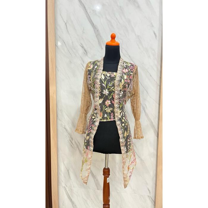 Gambar Delova Wardrobe - KEBAYA ALLEYA Kutu Baru Modern Casual Atasan Baju Pakaian Dress Wanita Brukat Tali Tulle Tile Lace Premium Tile Brokat Prada Viral Lebaran Raya Kebaya Kondangan Wisuda Kekinian Simple Elegan Chinese Modern - Alleya Cream dari Delova Wardrobe undefined Tokopedia