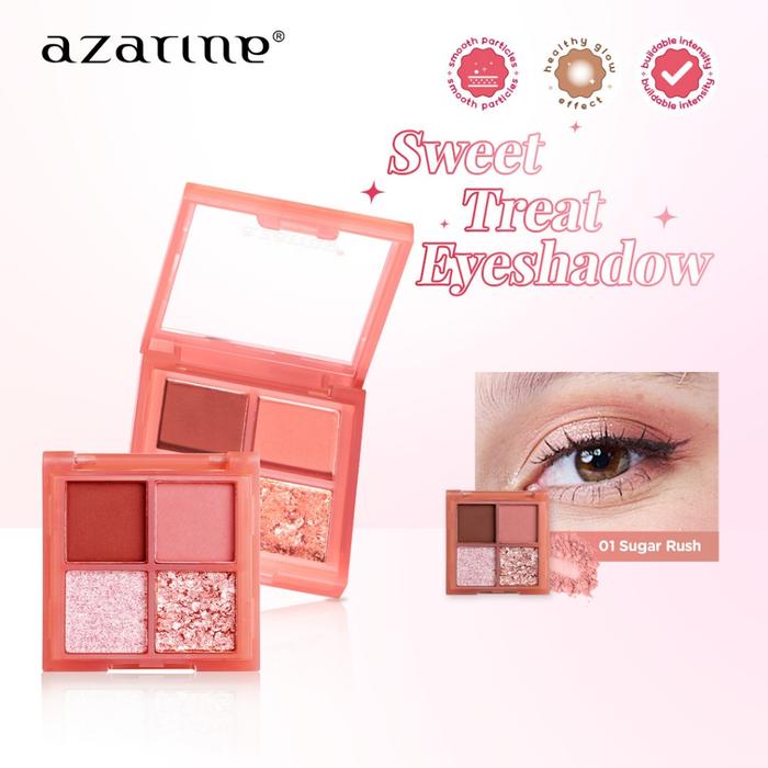 Gambar Azarine Sweet Treats Eyeshadow 5.5 Gr Pigmented - 01. Sugar Rush dari berkah bandung_NEW undefined Tokopedia