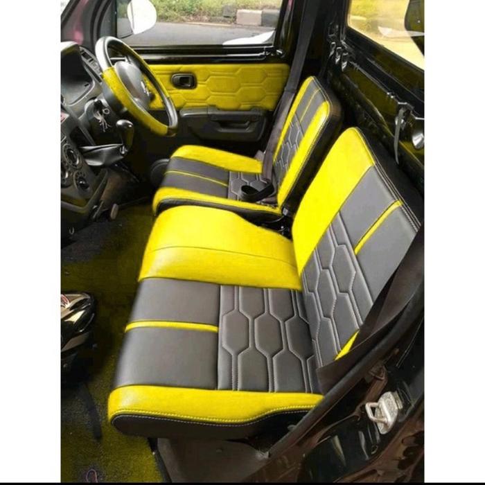 Gambar Sarung Jok Mobil Grand max Pick Up Car interior pu leather no 5 - Hitam kuning dari GR-shop_NEW undefined 5 Tokopedia