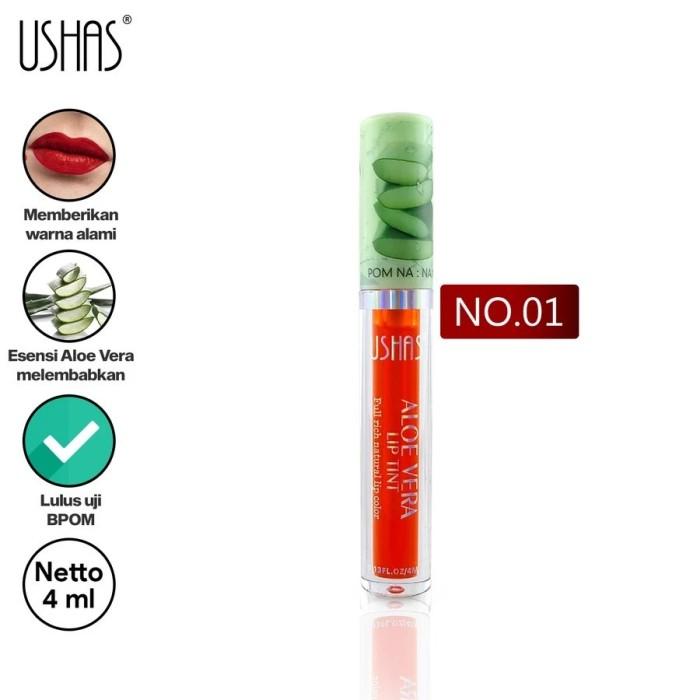 Gambar USHAS Aloe Vera Lip Tint Lip Color LipTint Lip Stain - 01 dari TOKO DUNIA KECANTIKAN undefined Tokopedia