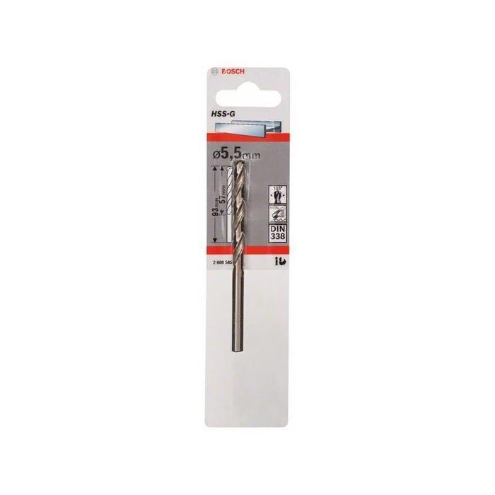 Gambar Bosch Mata Bor HSS-G 5.5 MM ( 1 Pcs/Pack ) dari Drill&Co undefined Tokopedia