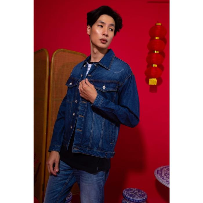 Gambar X8 Jethro Jackets - Jacket couple - Denim, S dari XEIGHT undefined Tokopedia