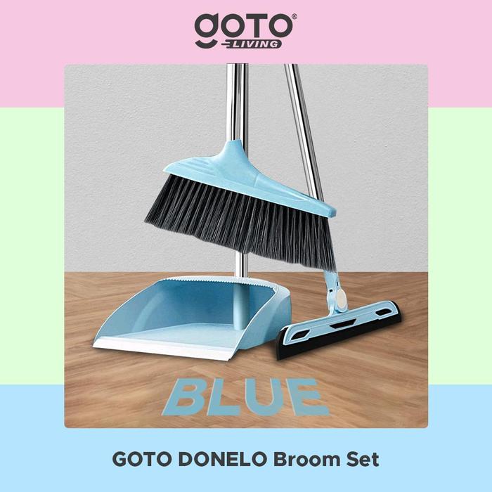 Promo Goto [COD] Donelo Broom Sapu Pengki Set 3In1 Serokan Karet ...