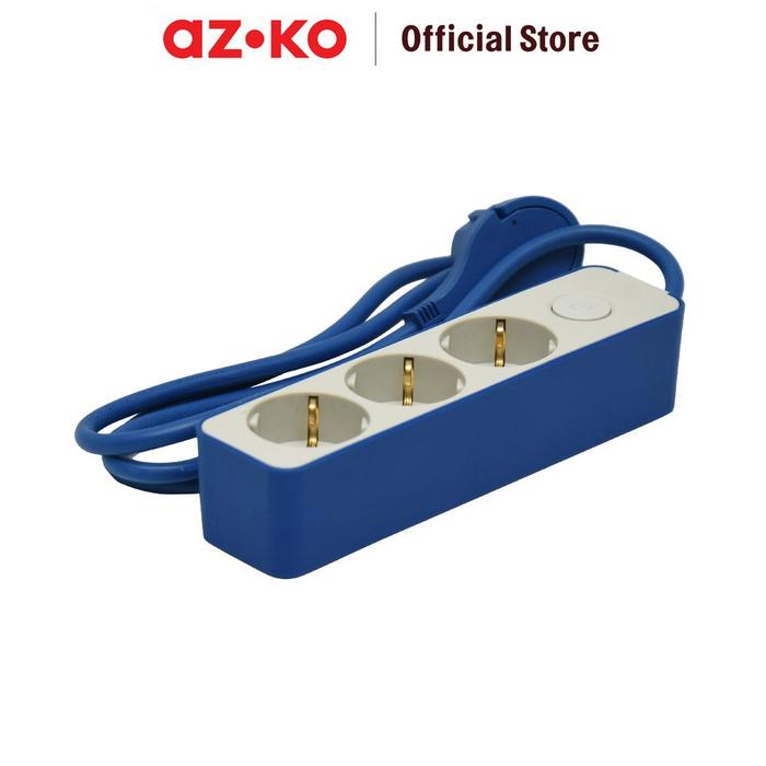 Gambar AZKO Krisbow Stop Kontak 3 Socket - Biru Electric Socket Terminal Colokan Listrik Stopkontak Colokan Listrik Stop Contact dari AZKO ID undefined Tokopedia