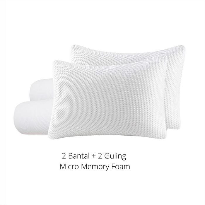 Gambar Vablo Value 2 bantal BONUS 2 guling micro memory foam pro + tas bantal dari Vablo.id undefined Tokopedia