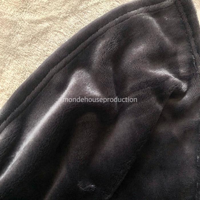 Gambar Selimut Bulu Dewasa Fluffy Premium - Grey Black Fluffy dari Monde House Production_NEW undefined Tokopedia