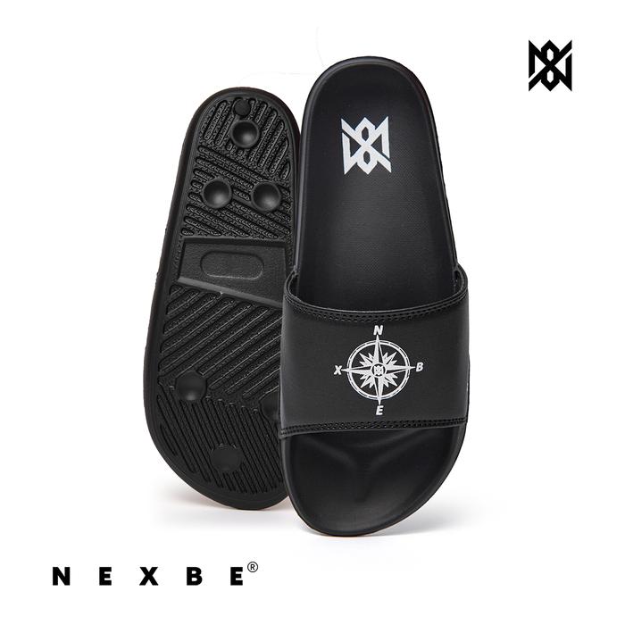 Gambar Nexbe - Points of the compass Black Sandal Selop Slip On Casual Pria Wanita Shoes Sendal - 36 dari Nexbe undefined Tokopedia