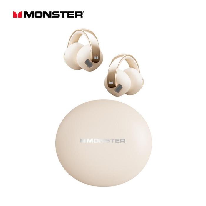 Gambar Monster XKT30 Ear Clip Wireless Bluetooth 5.4 Headsets Super Bass Music Earphones Noise Reduction Sport - Beige dari Monster Audio undefined Tokopedia