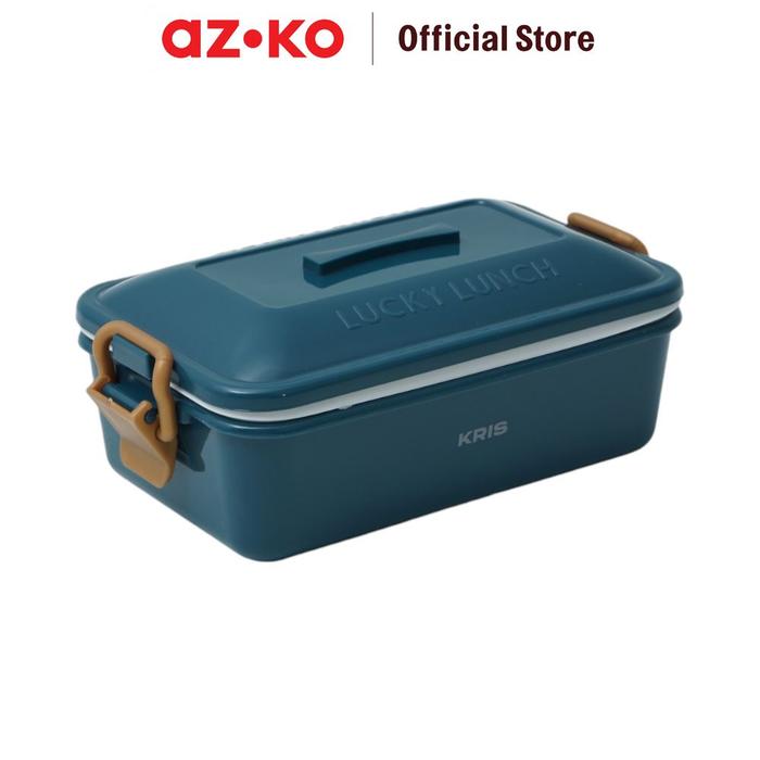 Gambar AZKO Kris 500 ml Jeju Kotak Makan Food Container Bento Box Wadah Makanan Meal Box Tempat Bekal Lunch Box Tempat Makan - Biru dari AZKO ID undefined Tokopedia