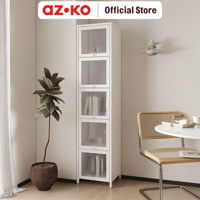 Gambar AZKO Stora Casla Rak Penyimpanan 5 Tingkat Dengan Pintu Organizer Serbaguna Tempat Simpan Barang Multifungsi Rak Storage Perlengkapan Rumah - Putih dari AZKO ID undefined Tokopedia