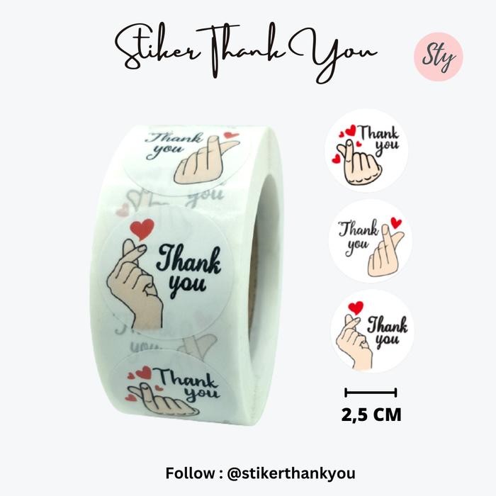 Gambar [500pcs] Stiker Thank You Roll Tempel untuk Jualan Olshop Kecil 2,5cm - V18 dari Stiker Thank You_NEW undefined Tokopedia