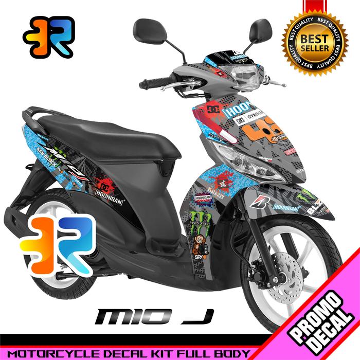 Gambar Sticker Decal Motor Yamaha MIO J Desain Motif HOONIGAN CARS Striping Full Body - Abu Abu dari Er Decal Sticker undefined Tokopedia