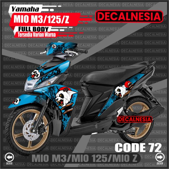 Gambar Yamaha Decal Mio M3 Full Body Stiker Motor Mio M3 125 Z Panda Sticker Modif Dekal Variasi Aksesoris Racing C72 - 72 Biru Muda, GLOSSY (MENGKILAP) dari DECAL KEREN_NEW undefined Tokopedia