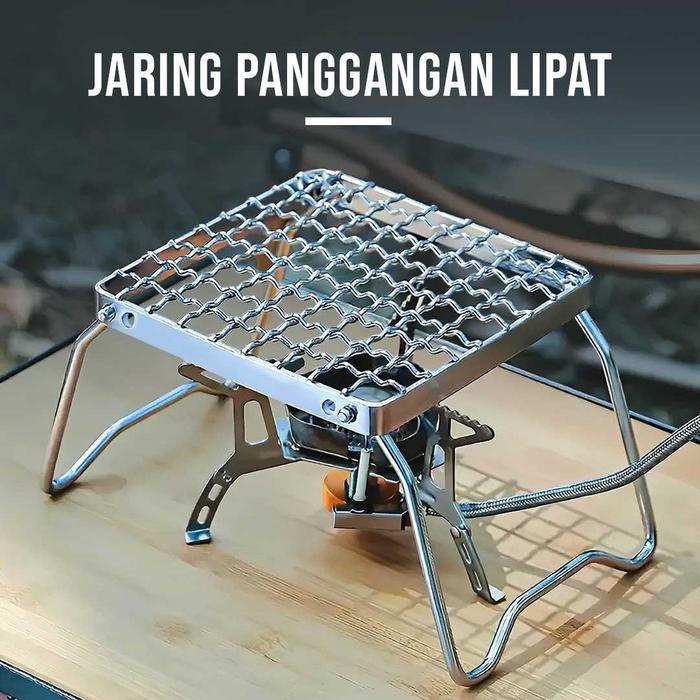 Gambar Kaozelo Jaring Panggangan Lipat Foldable Grill Net Stainless Steel - DK13 - Silver dari Kaozelo undefined Tokopedia