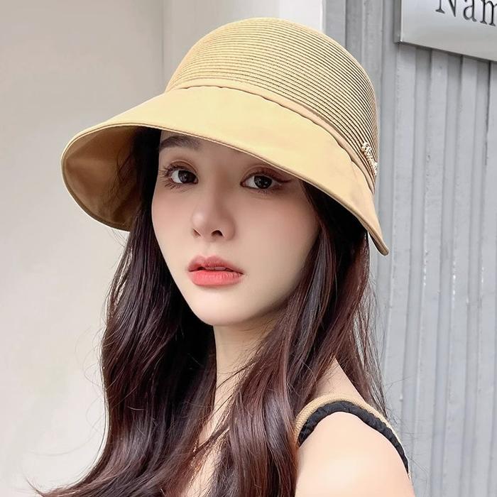 Gambar Sekodi topi pantai wanita travel bucket hat jepang new arrival topi wanita fashion Baseball Cap bucket outdoor murah topi baseball Summer hitam topi wanita kekinian original  olahraga topi jerami polos - Khaki dari H-M Toko Kualitas undefined Tokopedia