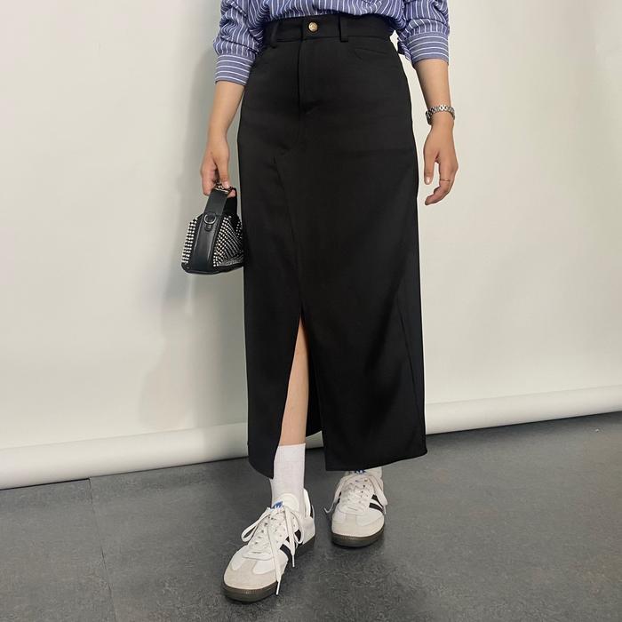 Gambar Aquarius Maxi Skirt - Rok maxi Wanita Casual - Black, Xl dari RADEYA_NEW undefined Tokopedia