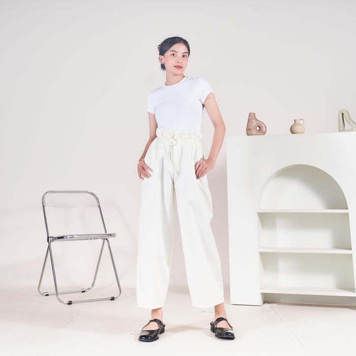 Gambar HAICLO Aeera Pants Celana Wanita High  Kulot Panjang Basic High Kaki Casual Formal - Mocca, S-M dari Haiclo_NEW undefined 5 Tokopedia