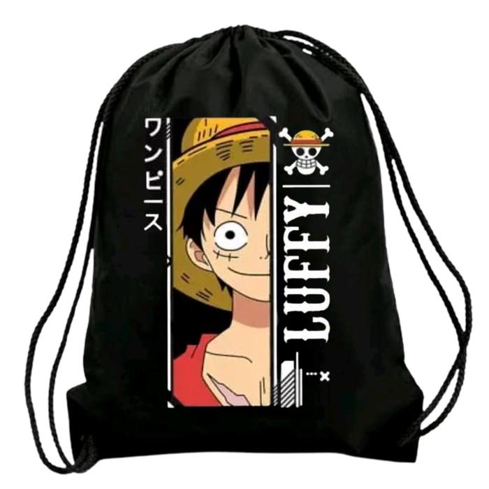 Gambar Tas Serut Multi Fungsi / Tas penyimpanan Peralatan Olahraga & Perlengkapan Sekolah - Luffy dari Toya Collection undefined Tokopedia