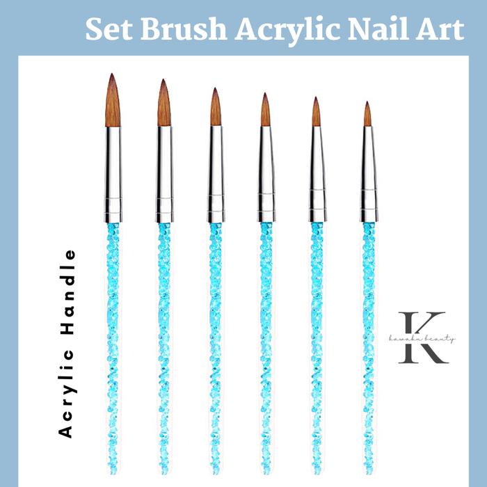 Gambar Brush Kuas Nail Art Acrylic Painting 6 size  (NP-14) dari KWK Beauty Supply undefined Tokopedia