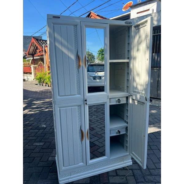 Gambar lemari plastik napolly 3 pintu via CARGO(khusus luar kota surabaya) - Not Specified dari abadijayamakmur_NEW undefined Tokopedia