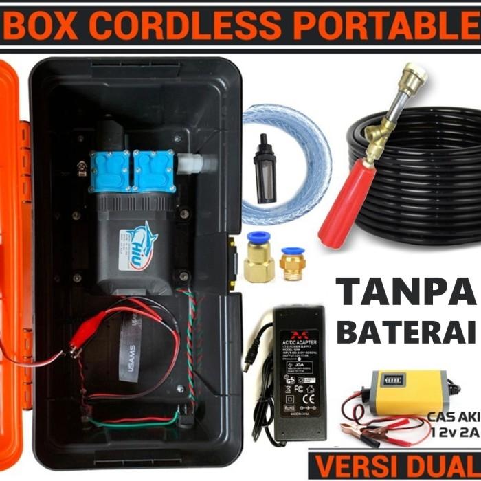 Gambar Pompa Box Portable Cordless Versi Dualpump - LENGKAP TANPA BATRE - SINLEADER dari Tukura undefined Tokopedia