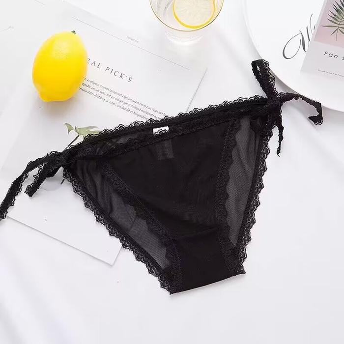 Gambar Celana Dalam Wanita Sexy Transparan G String Tali Samping 5C075 - Hitam, L dari Dezenna undefined Tokopedia