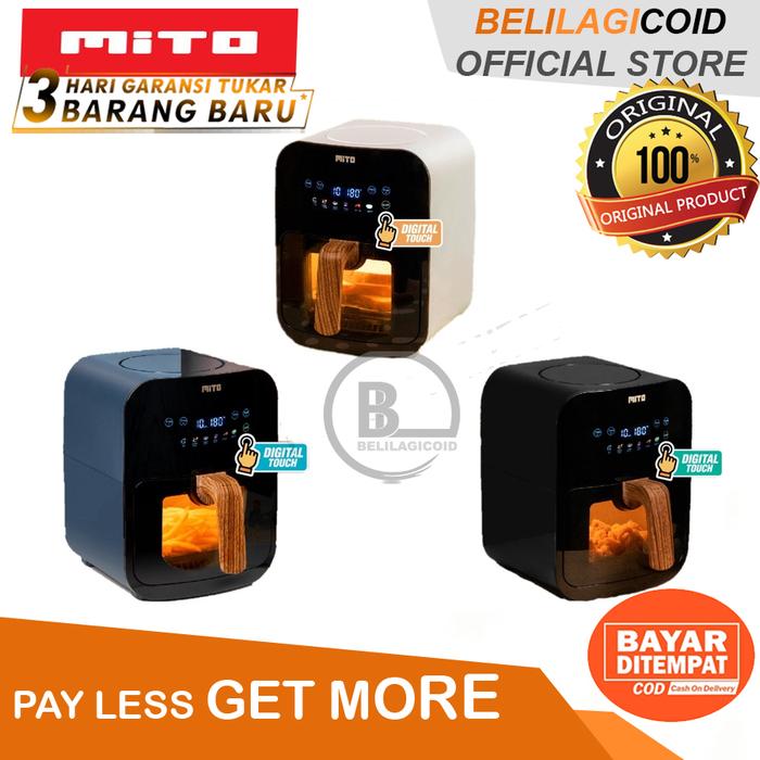 Gambar Mito AirFryer AF8 Crystal Series - 4Liter Fryer Kayu - Putih dari BELILAGICOID INDONESIA undefined Tokopedia