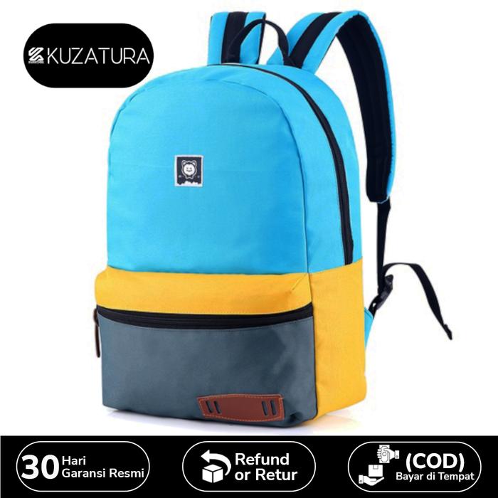 Gambar Tas Ransel Backpack Gendong Punggung Daypack Laptop Rain Cover Bag Anak Kids Kid Junior Remaja Perempuan Laki Cewek Cowok Girl Boy Kecil Sekolah PAUD TK SD SMP SMA Travel Traveling Original Branded Biru Tosca Kombinasi Kuning Abu Hitam IDS 103 - Biru, All Size dari KUZATURA_NEW undefined Tokopedia