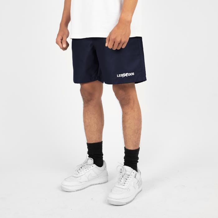 Gambar LESSEGOS SHORTPANTS "VENUM" TASLAN NAVY  Celana Bordir Karet - S-M dari Lessegos apparel undefined Tokopedia