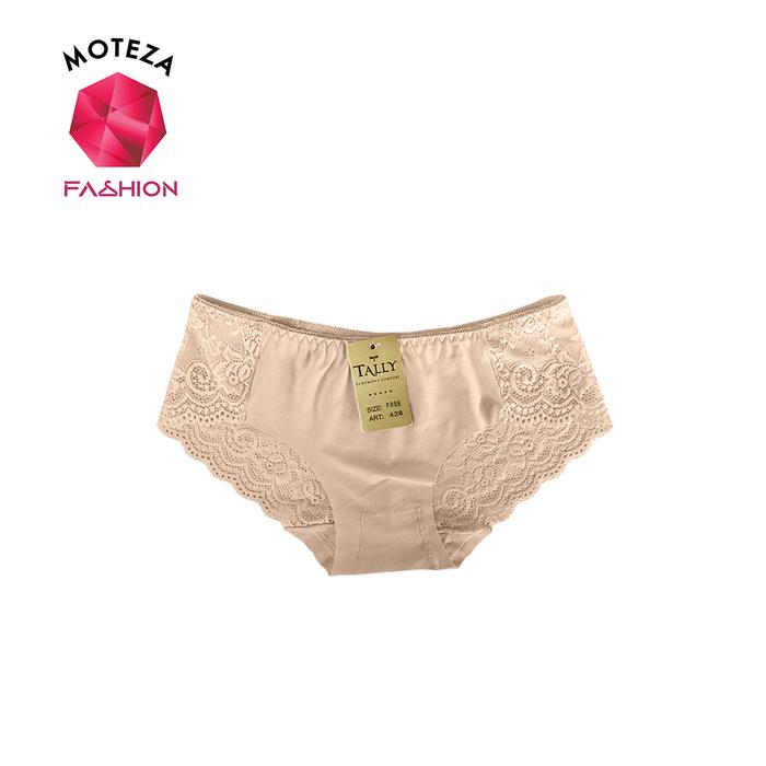 Gambar Tally 428 CD Celana Dalam Wanita Brokat Renda Halus Lace Panties Anti Gatal | Free Size Fit to M - L Nyaman Stretch - Cokelat Muda, Free Size dari Moteza Indonesia undefined Tokopedia