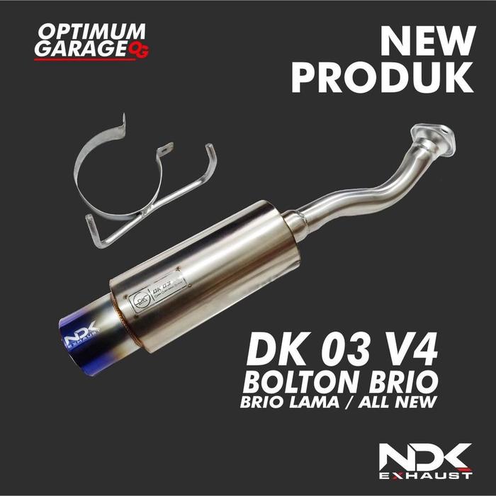 Gambar MUFFLER BOLT ON BRIO DK03V4 KNALPOT MOBIL NDK EXHAUST FULL BASS - BRIO OLD dari OPTIMUM GARAGE undefined Tokopedia