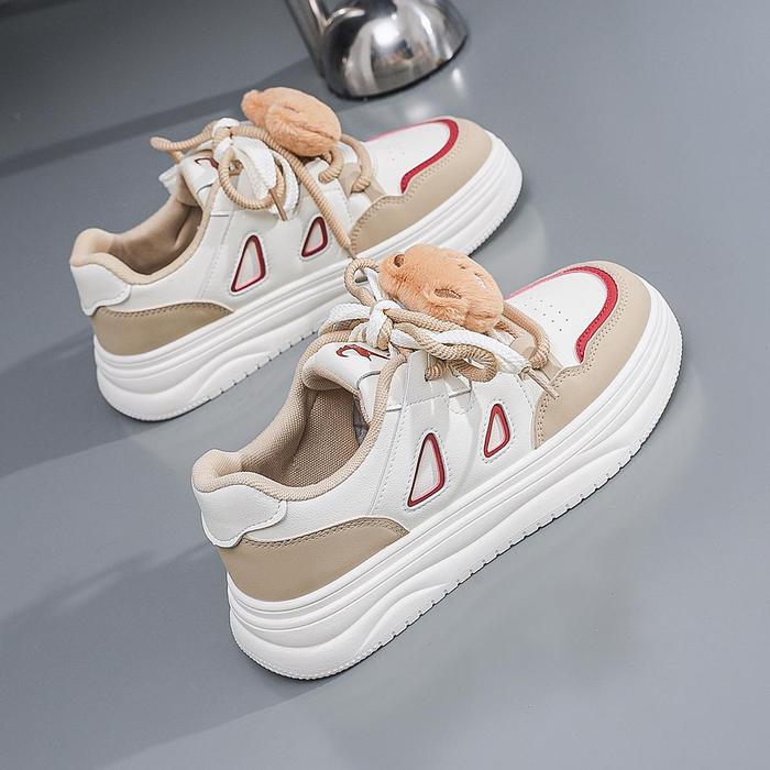 Gambar LURAD Sepatu Wanita Feminim panda Boneka Cute Girl Shoes New Q2515 - Beige, 36 dari LURAD.ID undefined Tokopedia