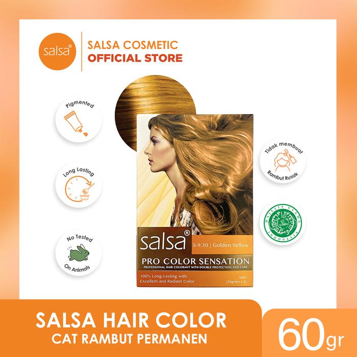 Gambar [CLEARANCE SALE] Old Version SALSA Hair Color Permanent - Cat Rambut Permanen Praktis Intens Tahan Lama|Semir Rambut (Near Expiry) - Golden Yellow(12/26) dari Salsa Cosmetic undefined Tokopedia