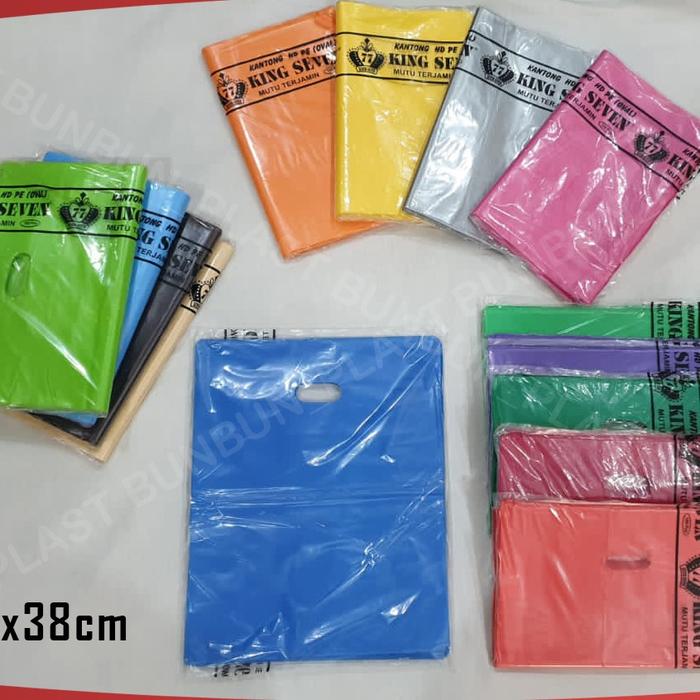 Plastik HD Pond Oval Polos 30x38/PPlastik Packing Olshop/Shopping Bag  Plastik KING SEVEN Belanja Hijau Stabilo