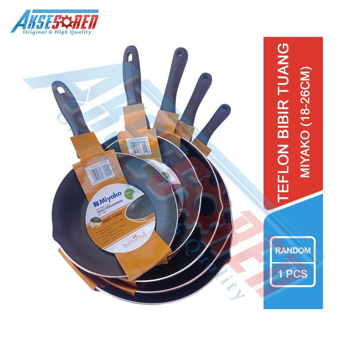 Gambar Aksesoren Panci Penggorengan Miyako / Teflon Wajan Anti Lengket Bibir Tuang / Panggangan Deep Fry Pan 18cm 20cm 24cm 26cm 28cm Kitchenware Masak - 18 cm dari Aksesoren undefined Tokopedia