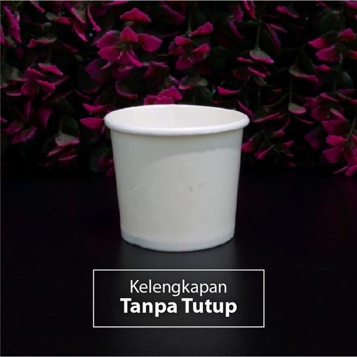 Gambar Pak isi 50 pcs - Cup 4oz Es Krim - 4 oz Gelas Kertas Yogurt Gelato - tanpa Tutup dari E-QuPack undefined 5 Tokopedia