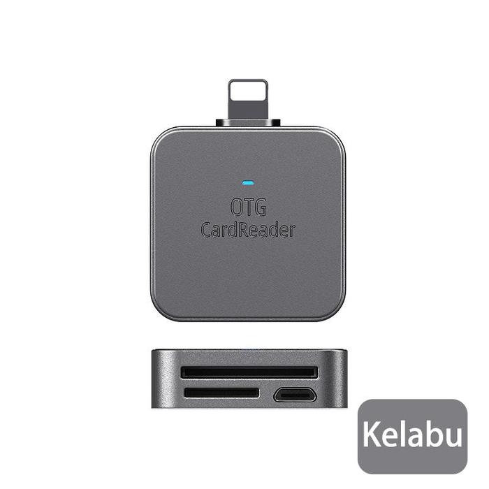 Gambar SD Card Reader for iPhone/iPad,Lightning to SD/TF Card Camera Reader Adapter Converter for iPhone 13/12/11/X/XS/XR/8/7 Computer - Grey dari qandisa undefined Tokopedia
