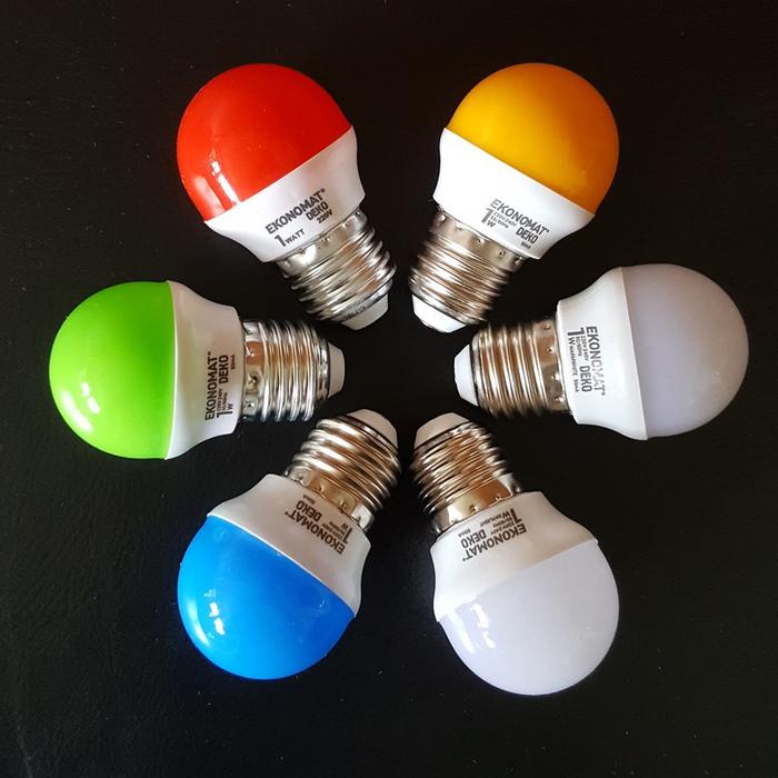 Gambar LED Ekonomat 1 watt Warna 1w / LED BULB 1 Watt PROMO LAMPU TIDUR / LAMPU STRING - Warm White dari Electricalmart ID undefined 4 Tokopedia