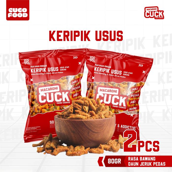 Gambar Macaroni Cuck Keripik Usus Pedas Daun Jeruk Kemasan Reg 80 gr x 2 Pcs Snack Cemilan Gurih Asin dari Macaroni Cuck undefined Tokopedia