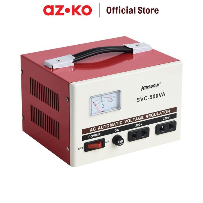 Gambar AZKO Krisbow Analog Stabilizer Svc-0.5Kva - Merah Penstabil Tegangan Penyeimbang Daya Power Supply Perlengkapan Listrik - 0.5 kVA dari AZKO ID undefined Tokopedia