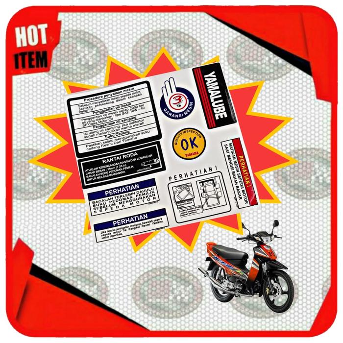 Gambar Stiker Pelengkap / Peringatan / Warning Yamaha FIZ R F1Z R FIZR F1ZR FORCE ONE dsb - STANDART dari CNB MOTOR undefined Tokopedia