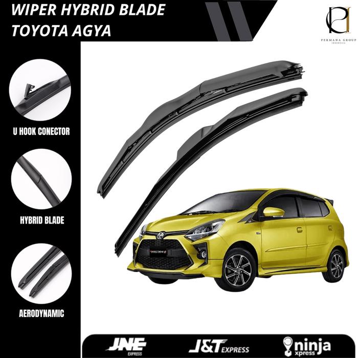 Gambar [COD] Wiper Frameless Hybrid Universal - Mobil Toyota Agya - 1 Set Wiper - Permana Group Indonesia - SOFT / SINGLE KARET, AGYA dari Permana Group Indonesia undefined Tokopedia