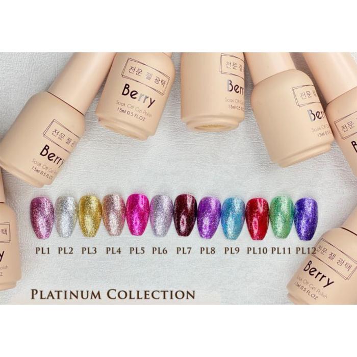 Gambar BERRY PLATINUM UV GEL POLISH GLITTER GEL KUTEK KOREA 15ML - PL1 dari Goddess Nail Supplies undefined 2 Tokopedia