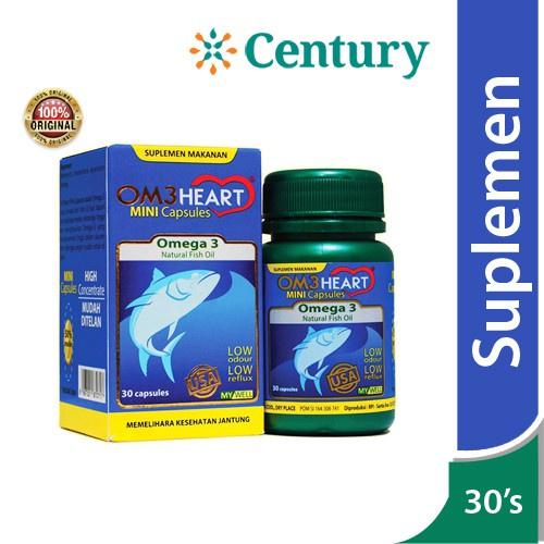 Gambar Om3 Heart Omega 3 isi 30 dan 60 Kapsul/Omega 3/EPA/DHA/MINYAK IKAN/Suplement - Isi 30 Kapsul dari Apotik Century undefined Tokopedia