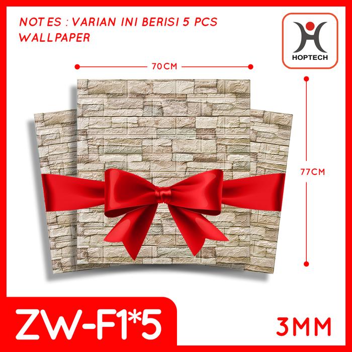 Gambar PAKET 5 PCS !!  Wallpaper Dinding  3D Foam Motif Batu Alam 70 X 77 cm - ZW-F1*5 dari Hoptech Indonesia Jaya undefined Tokopedia