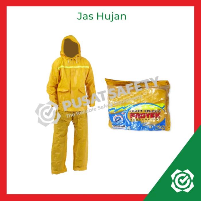 Gambar Jas Hujan Proyek Setelan Karet Dolphin dengan Fitur Scotlight Kuning ALL SIZE dari Pusat Safety undefined Tokopedia