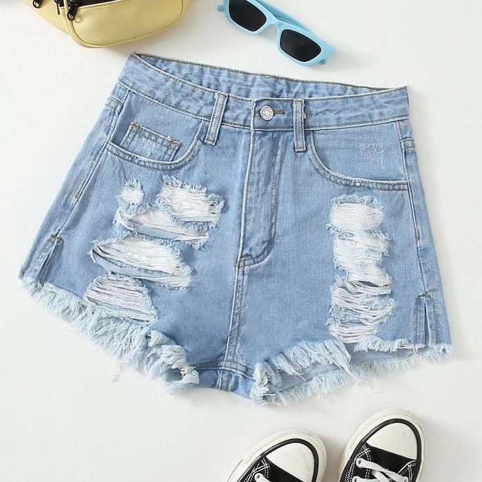Gambar OOTD Celana pendek wanita  Hot pants jeans  celana jeans pendek - Ice, 27 dari Kemeja Wanita 05 undefined Tokopedia