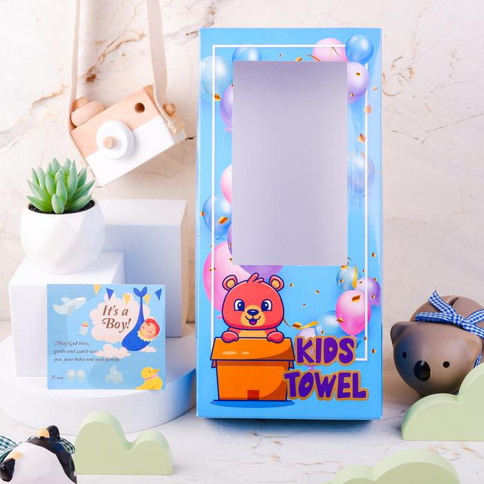 Gambar BOX HANDUK ANAK FREE GIFT CARD - Biru dari Lindy Store undefined Tokopedia